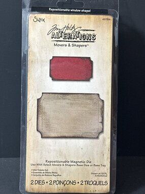 Sizzix Tim Holtz Alterations Movers & Shapers Mini Ticket Set, 657216